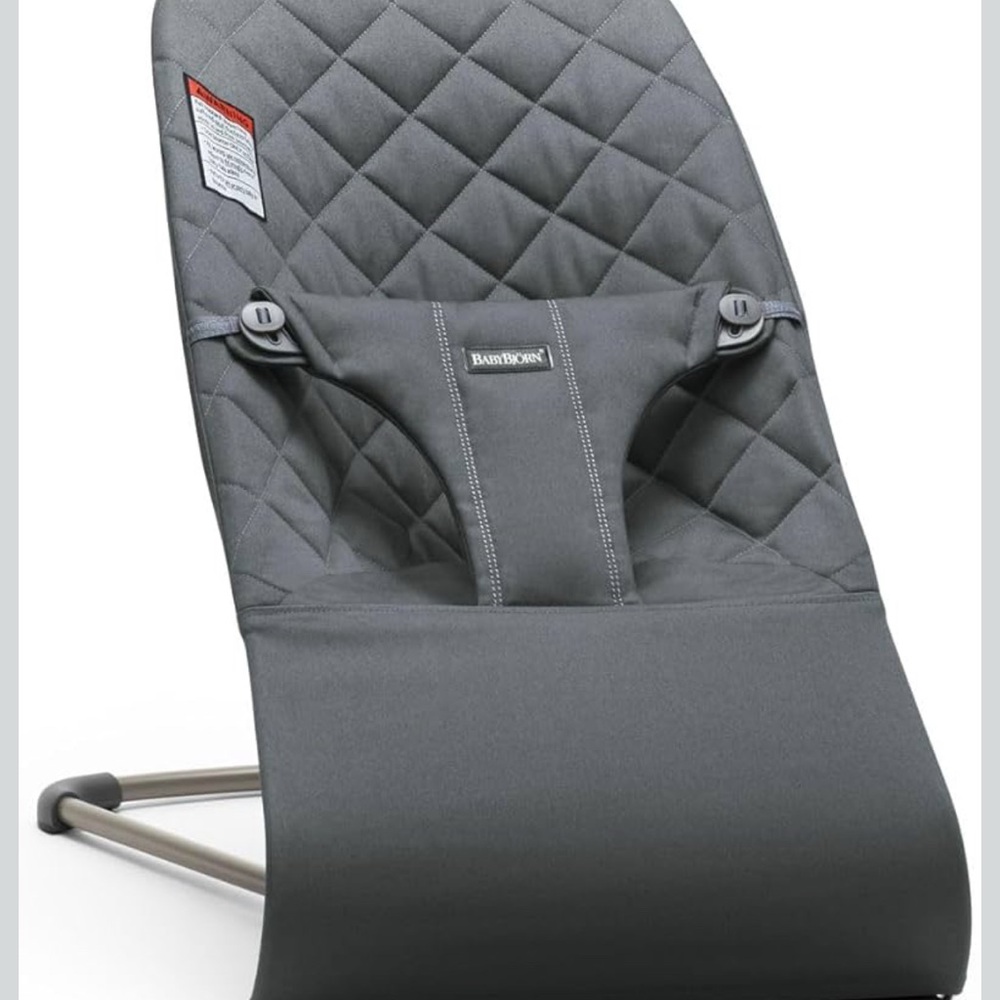 Baby Bjorn- Anthracite Quilted Baby Bouncer - Never Used